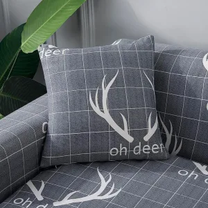 Deer - 2 pièces - Housses de coussin extensibles 45X45cm