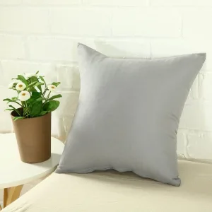 Gris clair - 2 pièces - Housses de coussin extensibles 45X45cm