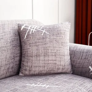 Gris Fine - 2 pièces - Housses de coussin extensibles 45X45cm