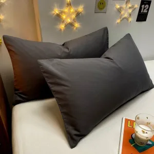 Gris foncé - 2 pièces - Housses de coussin 48x72cm