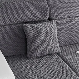 Gris Motif Laine - 1 pièce - Housses de Coussin 45x45cm