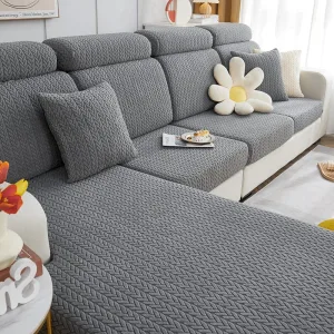 Gris Motif Wool - 1 pièce - Housses de Coussin 45x45cm