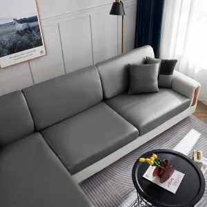 Gris Simili cuir - 1 pièce - Housses de Coussin 40x40cm