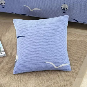 Bleu Ivory Gull - 2 pièces - Housses de coussin extensibles 45X45cm