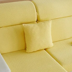Jaune Motif Laine - 1 pièce - Housses de Coussin 45x45cm