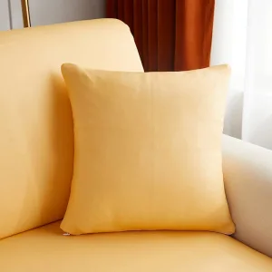 Jaune Simili cuir - 1 pièce - Housses de Coussin 40x40cm