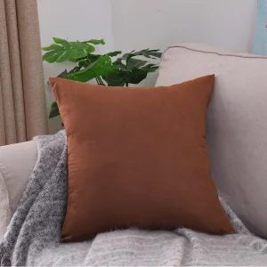 Marron - 2 pièces - Housses de coussin extensibles 45X45cm