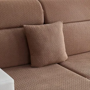 Marron Motif Laine - 1 pièce - Housses de Coussin 45x45cm