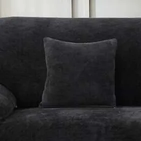 Noir - 2 pièces - Housses en velours extensibles de coussin 45 CM X 45 CM