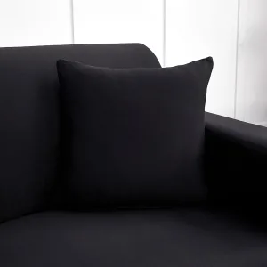 Noir - 2 pièces - Housses de coussin extensibles 45X45cm