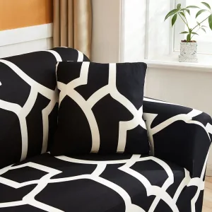 Noir Alitta - 2 pièces - Housses de coussin extensibles 45X45cm