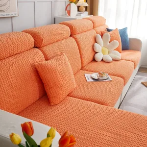 Orange Motif Wool - 1 pièce - Housses de Coussin 45x45cm