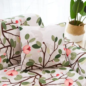 Pink Flower - 1 pièce - Housses extensibles de coussin 45 CM X 45 CM