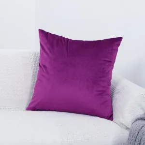 Pourpre - 2 pièces - Housses en velours extensibles de coussin 45 CM X 45 CM