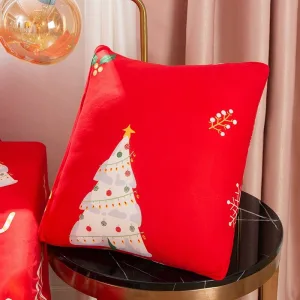 Red Christmas - 2 pièces - Housses extensibles de coussin 45 CM X 45 CM