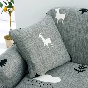 Rennes Noel - 2 pièces - Housses extensibles de coussin 45 CM X 45 CM