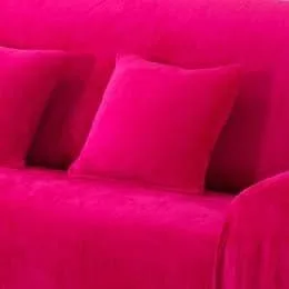 Rose - 2 pièces - Housses en velours extensibles de coussin 45 CM X 45 CM