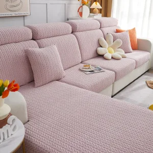 Rose clair Motif Wool - 1 pièce - Housses de Coussin 45x45cm