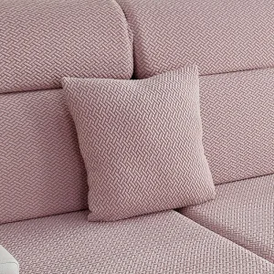 Rose pâle Motif Laine - 1 pièce - Housses de Coussin 45x45cm