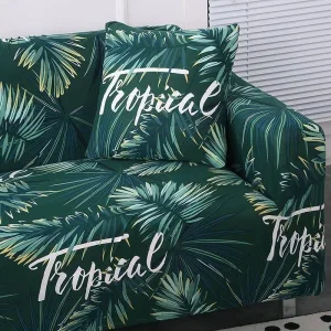 Vert Tropical - 2 pièces - Housses extensibles de coussin 45 CM X 45 CM