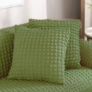 Vert - 2 pièces - Housses extensibles de coussin 45 CM X 45 CM ( Jupe )