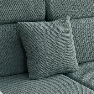 Vert Motif Laine - 1 pièce - Housses de Coussin 45x45cm