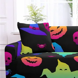 Witch Halloween - 2 pièces - Housses extensibles de coussin 45 CM X 45 CM