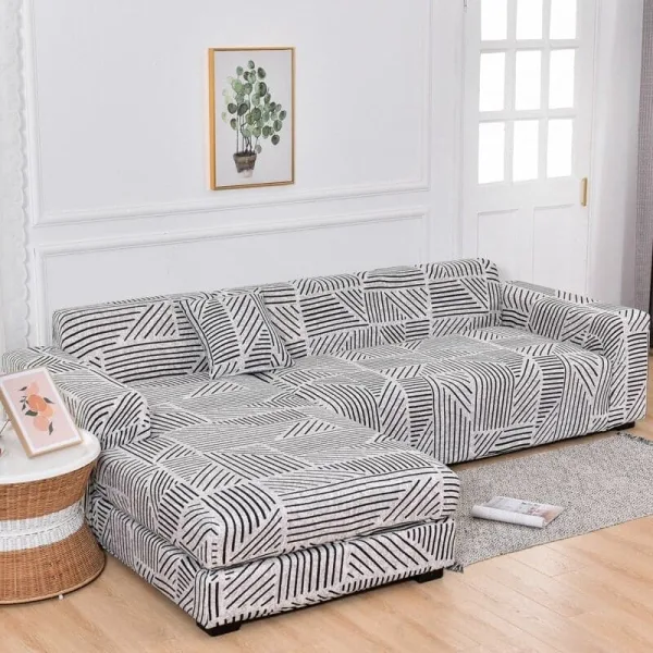 Housse de Canapé d'Angle - Beige