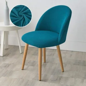 Housse De Chaise Scandinave Petit Dossier Bleu Canard