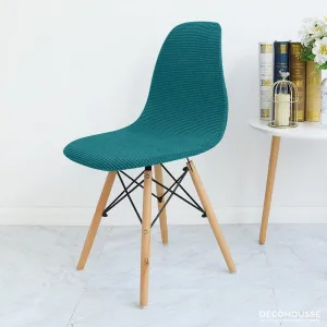 Housse De Chaise Scandinave Bleu Canard Émeraude