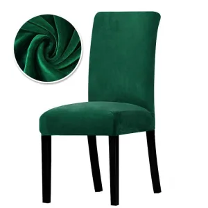 Housse De Chaise Velours Fleur