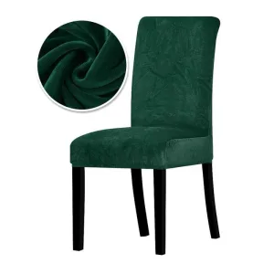 Housse De Chaise Velours Green