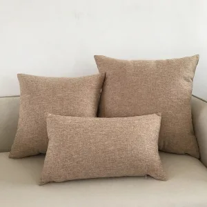 Housse de Coussin 50x50 Marron Clair