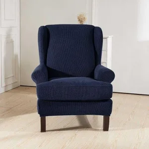 Bleu marine - Housses pour Fauteuil Bergère - 100% Imperméables et Ultra résistantes
