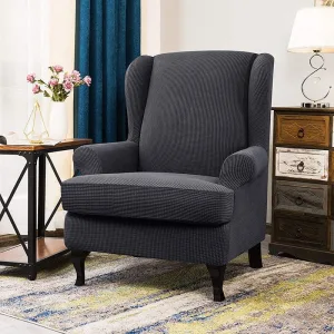 Gris - Housses pour Fauteuil Bergère - 100% Imperméables et Ultra résistantes