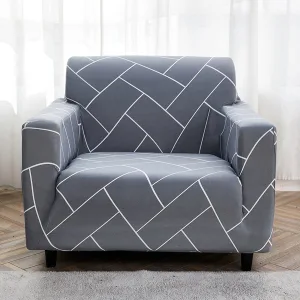 Gris Strip - Housse de Fauteuil Extensible
