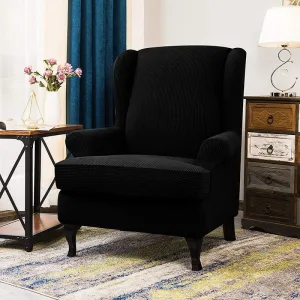 Noir - Housses pour Fauteuil Bergère - 100% Imperméables et Ultra résistantes