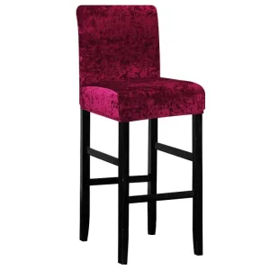 Housse De Tabouret Bar Velours Wine