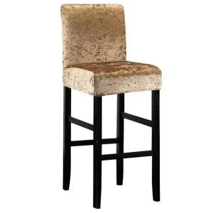 Housse De Tabouret Bar Velours Motifs Marron