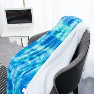 Plaid de canapé bleu