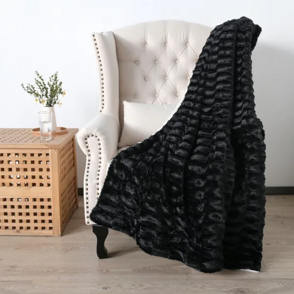 Plaid de canapé noir
