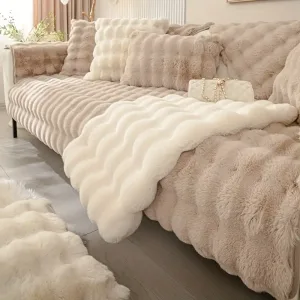 Housse de canapé peluche, Antidérapante