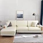Blanc cassé - Housse en Simili cuir pour Coussins de Canapé