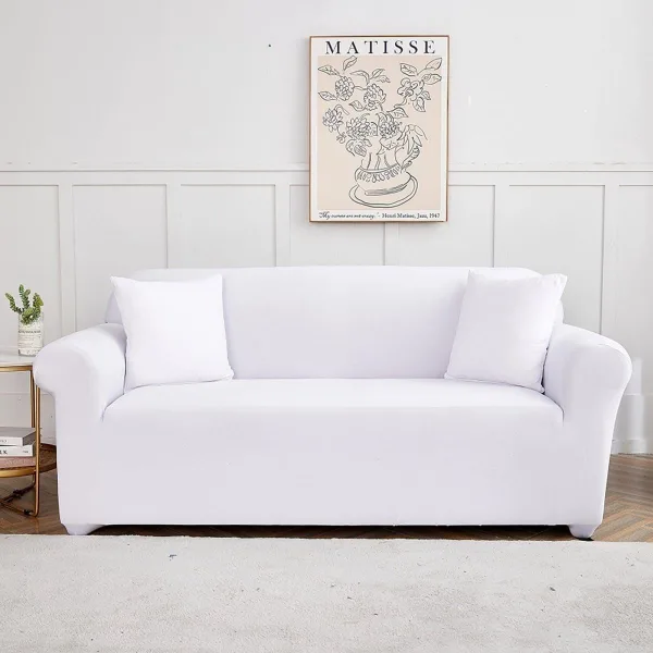 Blanc - Housse de Canapé Extensible