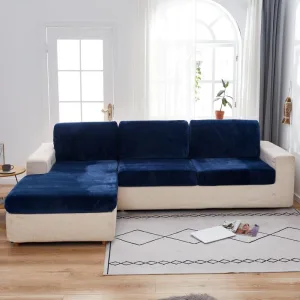 Bleu - Housse en velours pour coussin de canapé