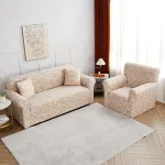 canapé extensible avec housse beige desert
