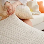 coussin de canapé avec housse polaire blanc cassé