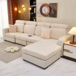 Coussin décoratif rose en polaire motif ours
