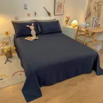 Bleu marine - Draps housse de qualité supérieur
