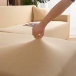 housse beige pour canapé